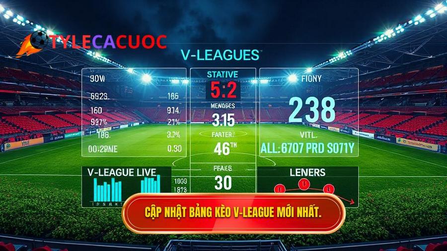 1. Cập nhật bảng kèo V-League mới nhất.